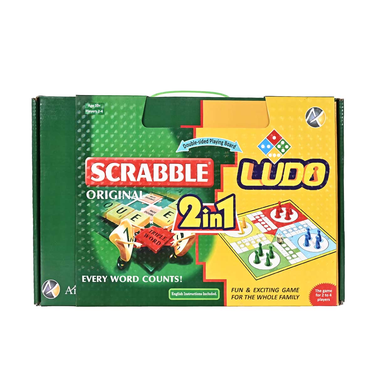 2-in-1 Scrabble & Ludo Board Game