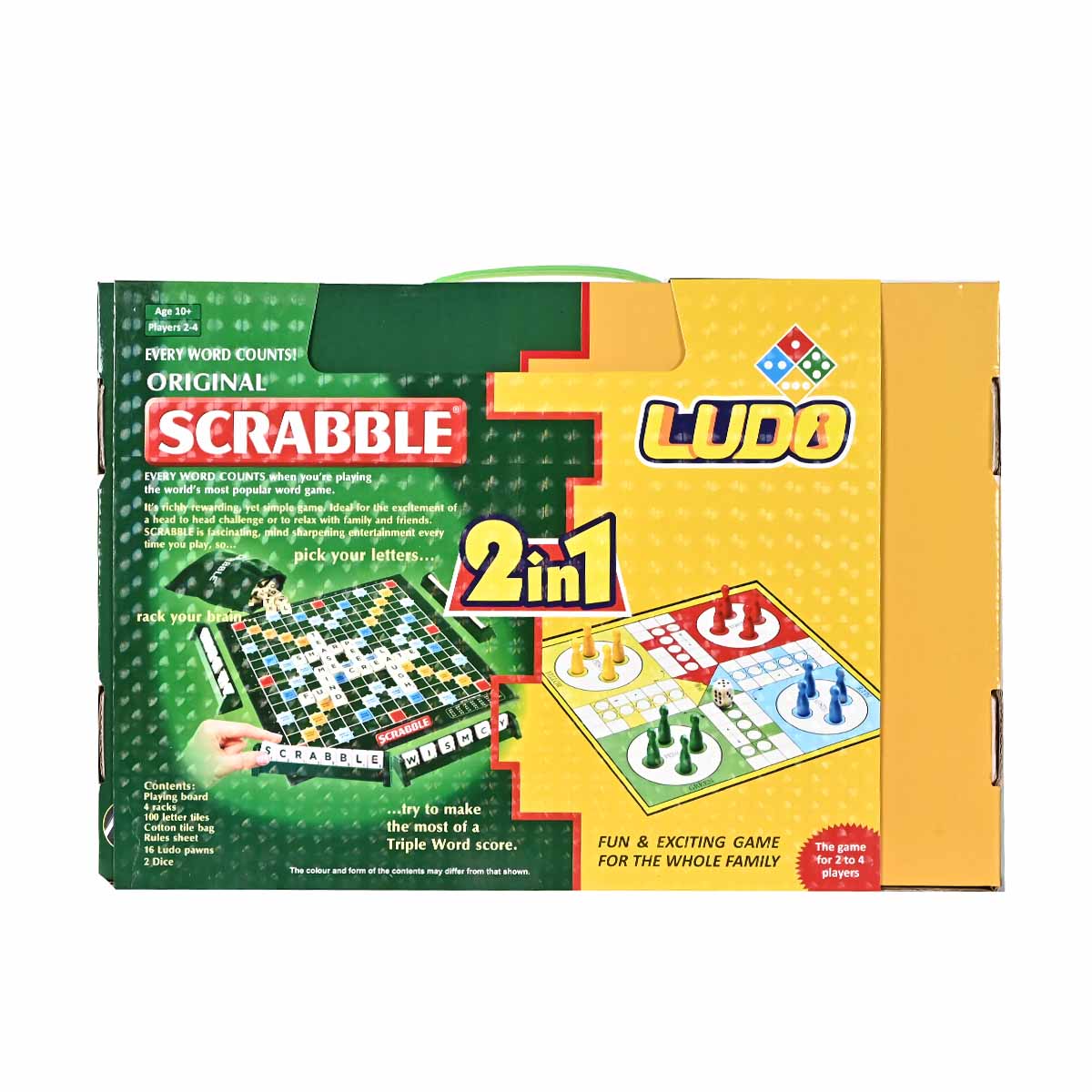 2-in-1 Scrabble & Ludo Board Game