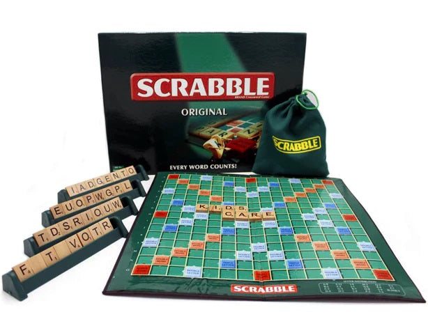 English Scrabble Board Game and Travel puzzle