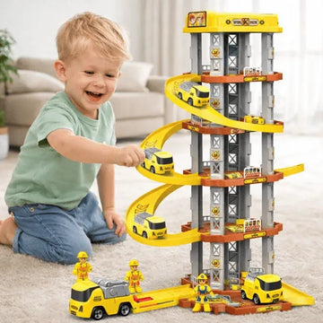 DIY 123 Pcs Construction Cars Track Playset