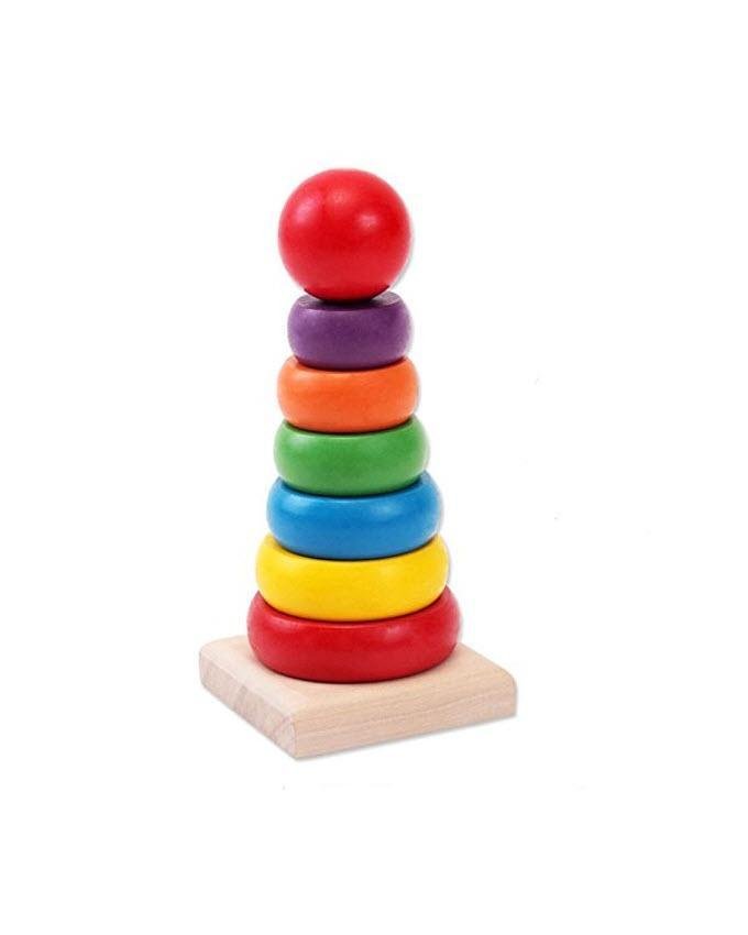 Wooden Stacking Ring Tower Educational Toy