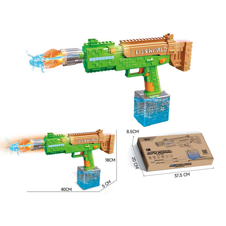 MineCraft Pixel Style Electric Water Gun