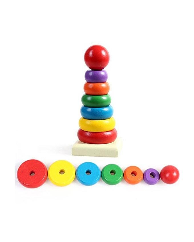 Wooden Stacking Ring Tower Educational Toy