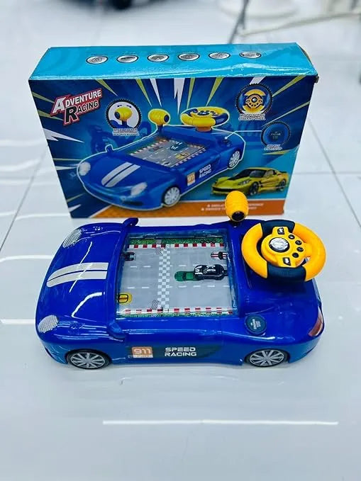Children's Racing Car Adventure Steering Wheel Electric Desktop Game