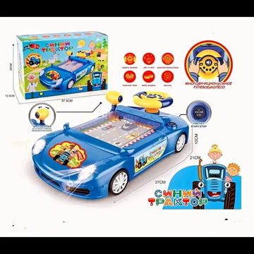 Children's Racing Car Adventure Steering Wheel Electric Desktop Game