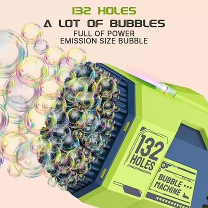 132-Hole Automatic Electric Bubble Gun