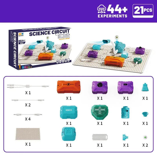 21-Piece Electric Vacuum Cleaner Science Circuit Kit – 44 Experiments