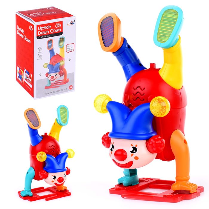 Musical Clown Upside Down Handstand Joker Dancing Toy