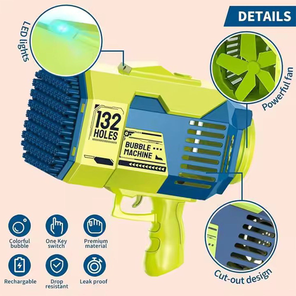 132-Hole Automatic Electric Bubble Gun