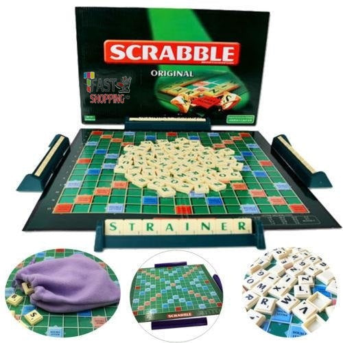 English Scrabble Board Game and Travel puzzle