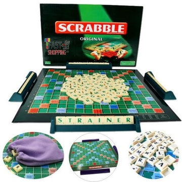 English Scrabble Board Game and Travel puzzle