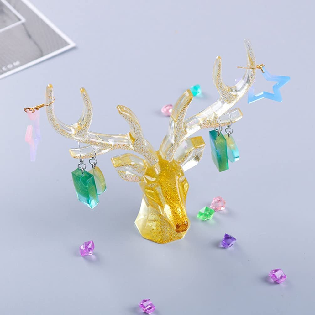 Epoxy Resin Deerr Horns Key Holder Mold