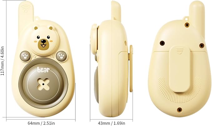 2Pcs Kids Walkie Talkie Set – Long Range 300m Cartoon Toy for Boys & Girls