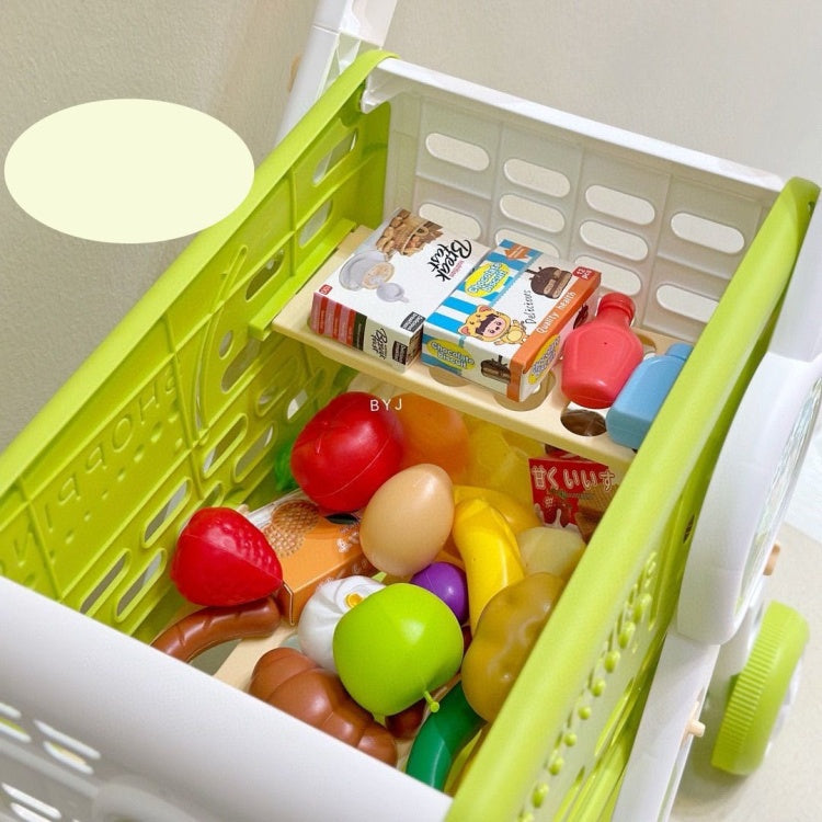 Kids Supermarket Shopping Cart Play Set