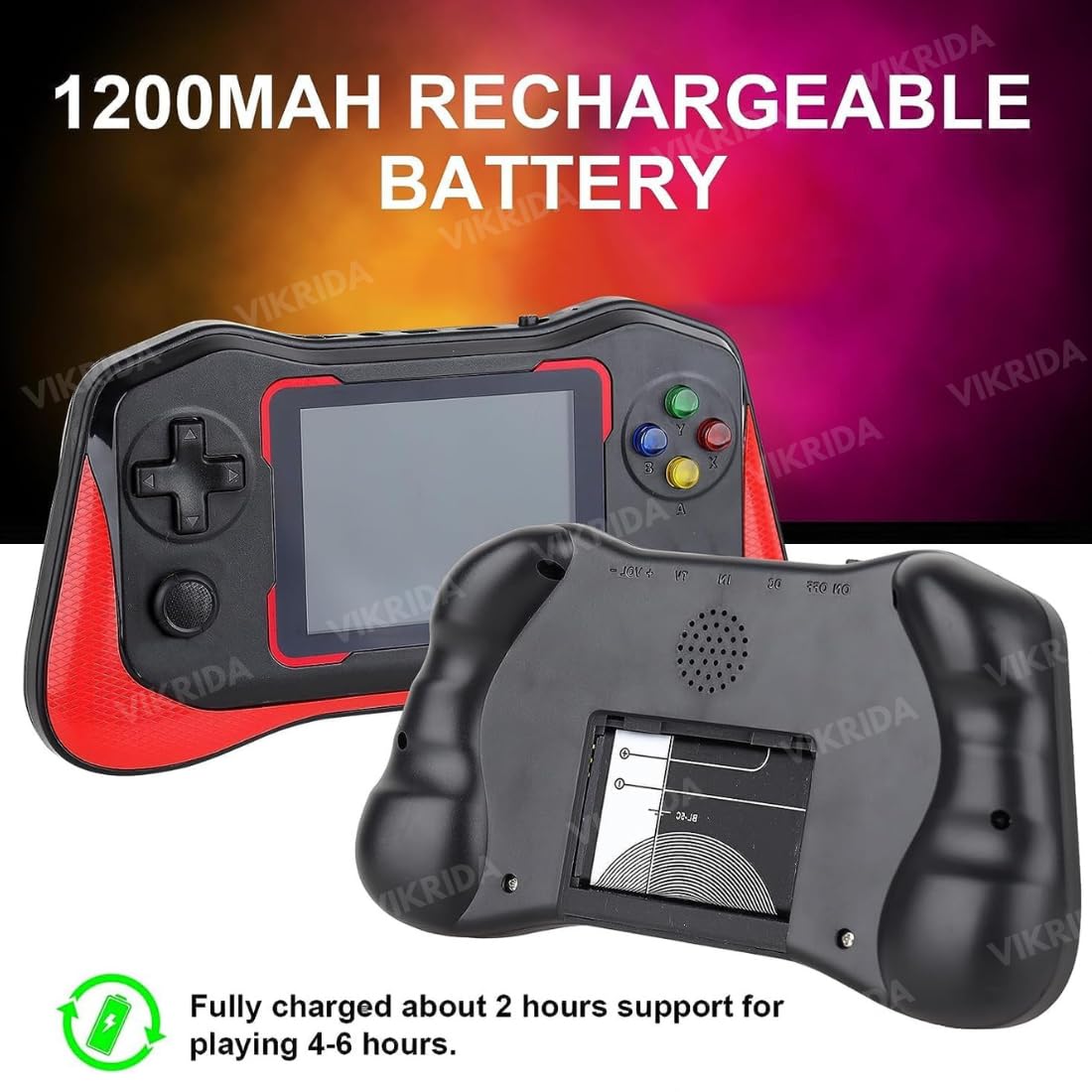 500 In 1 Classic Retro Handheld Multi-Game Console With Gamepad Support
