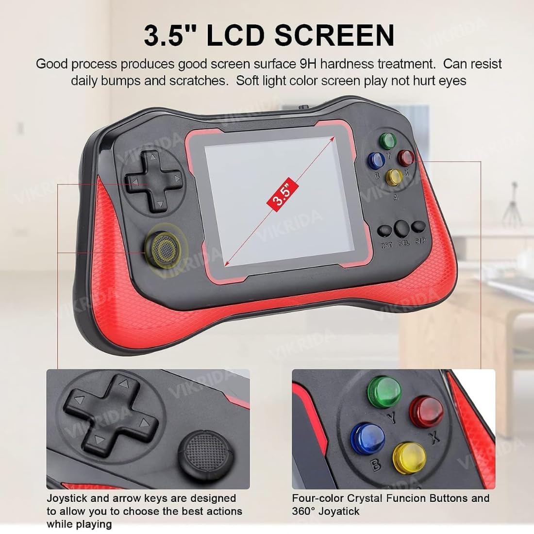 500 In 1 Classic Retro Handheld Multi-Game Console With Gamepad Support