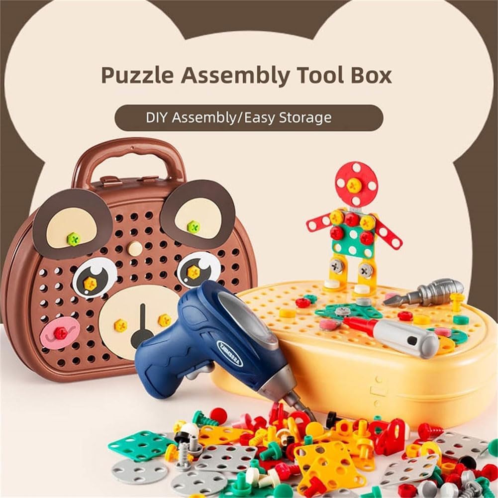 Premium Creative Drill & Screw Puzzle Suitcase Play Toolbox