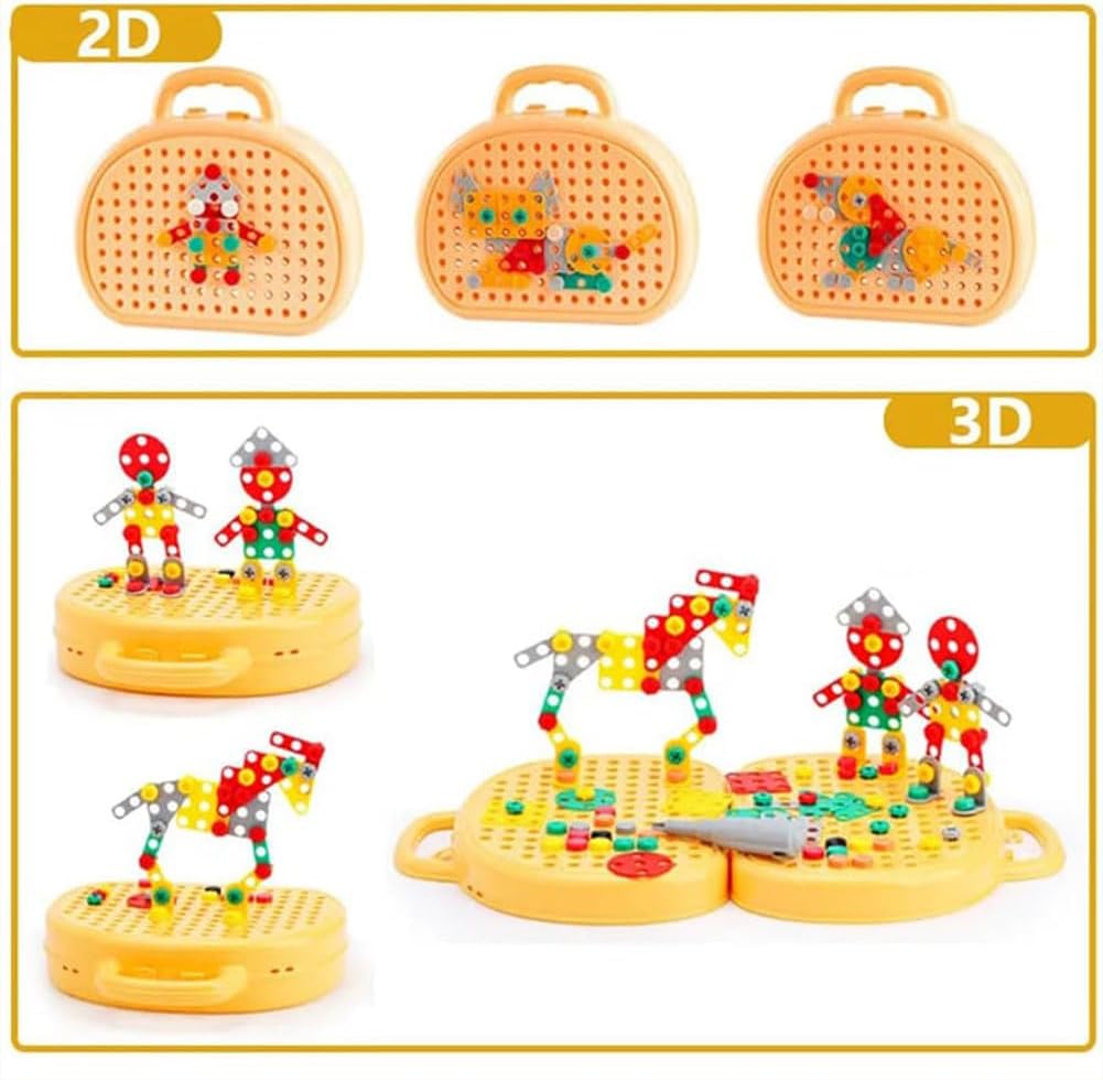 Premium Creative Drill & Screw Puzzle Suitcase Play Toolbox