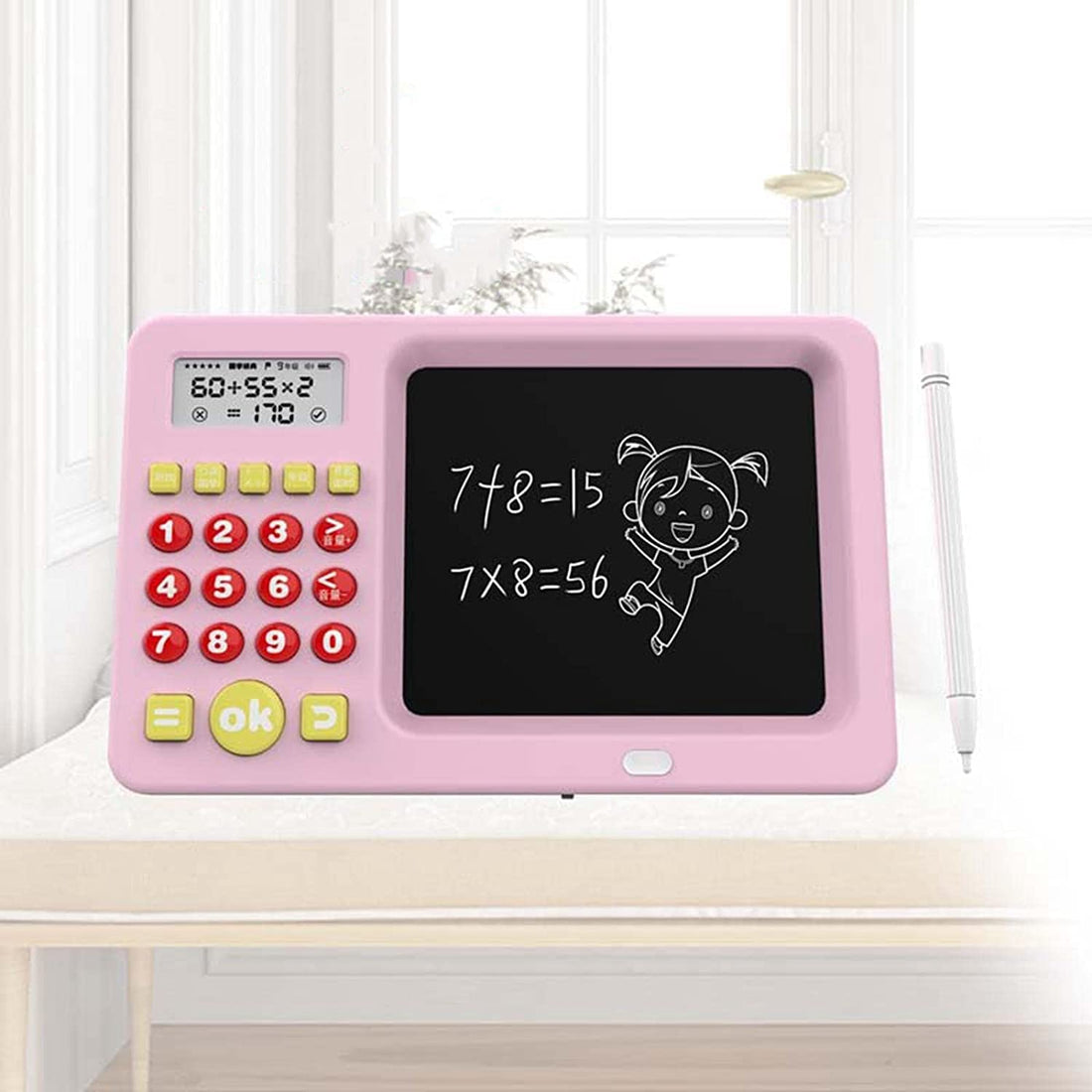 2 in 1 Electric Math Calculator and Doodle Scribbler Board