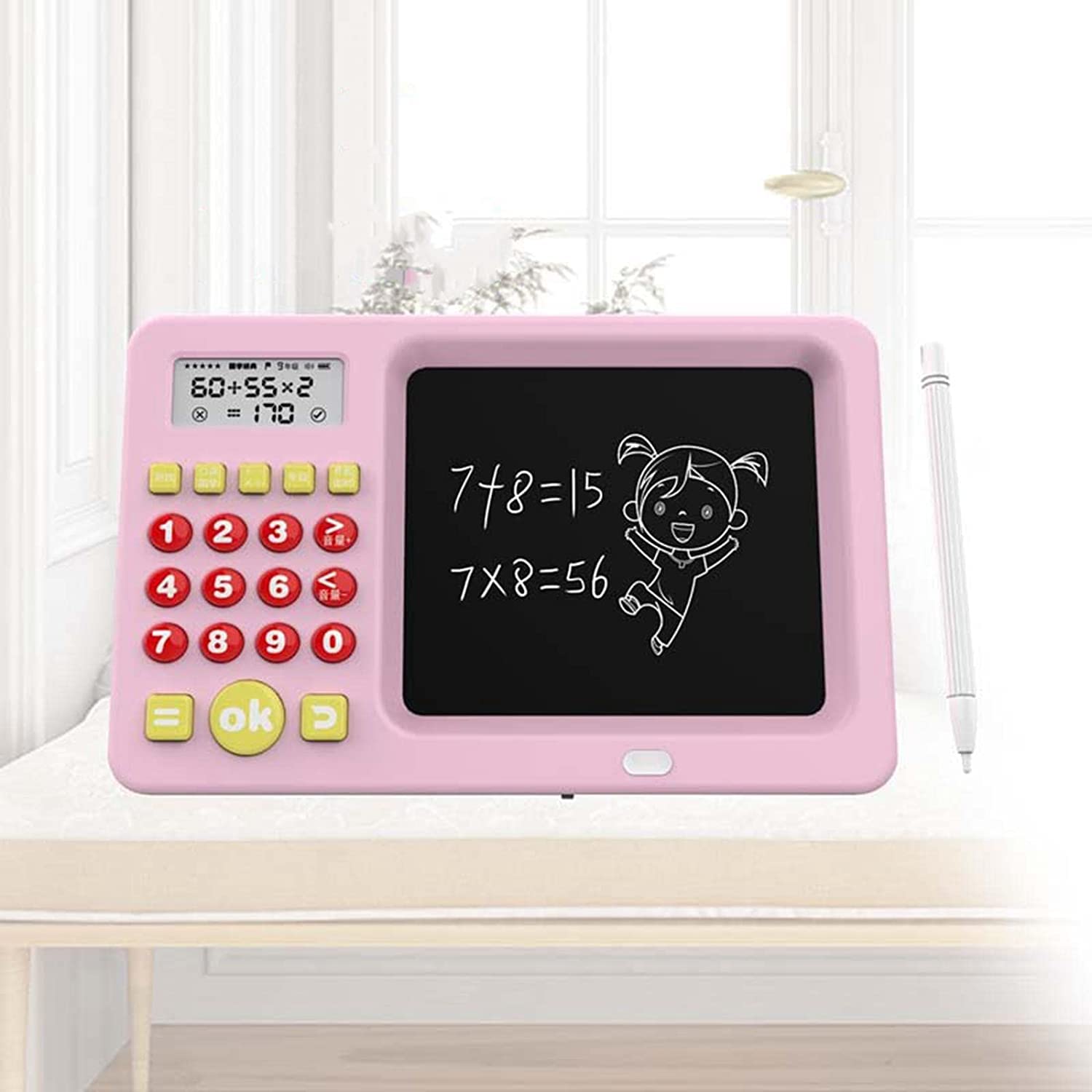 2 in 1 Electric Math Calculator and Doodle Scribbler Board