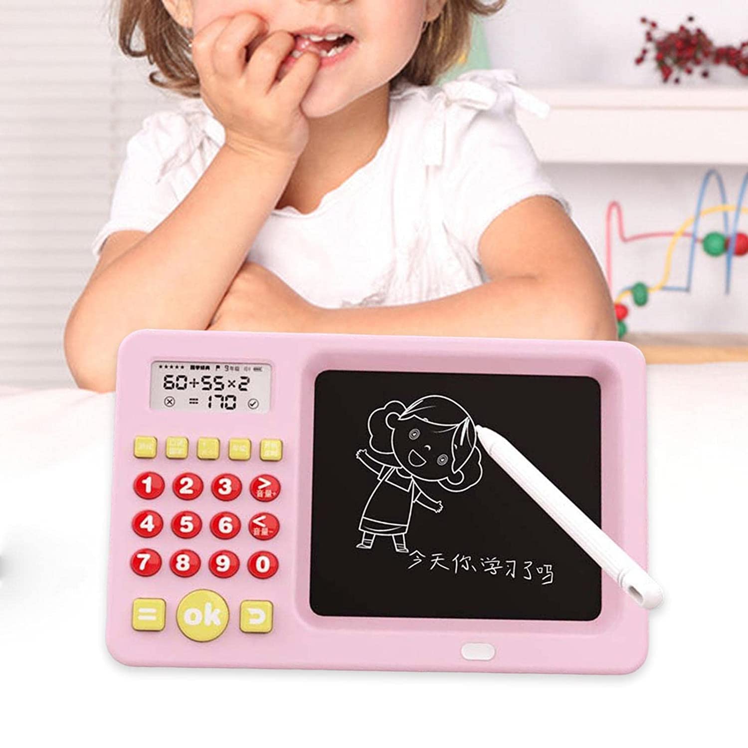 2 in 1 Electric Math Calculator and Doodle Scribbler Board