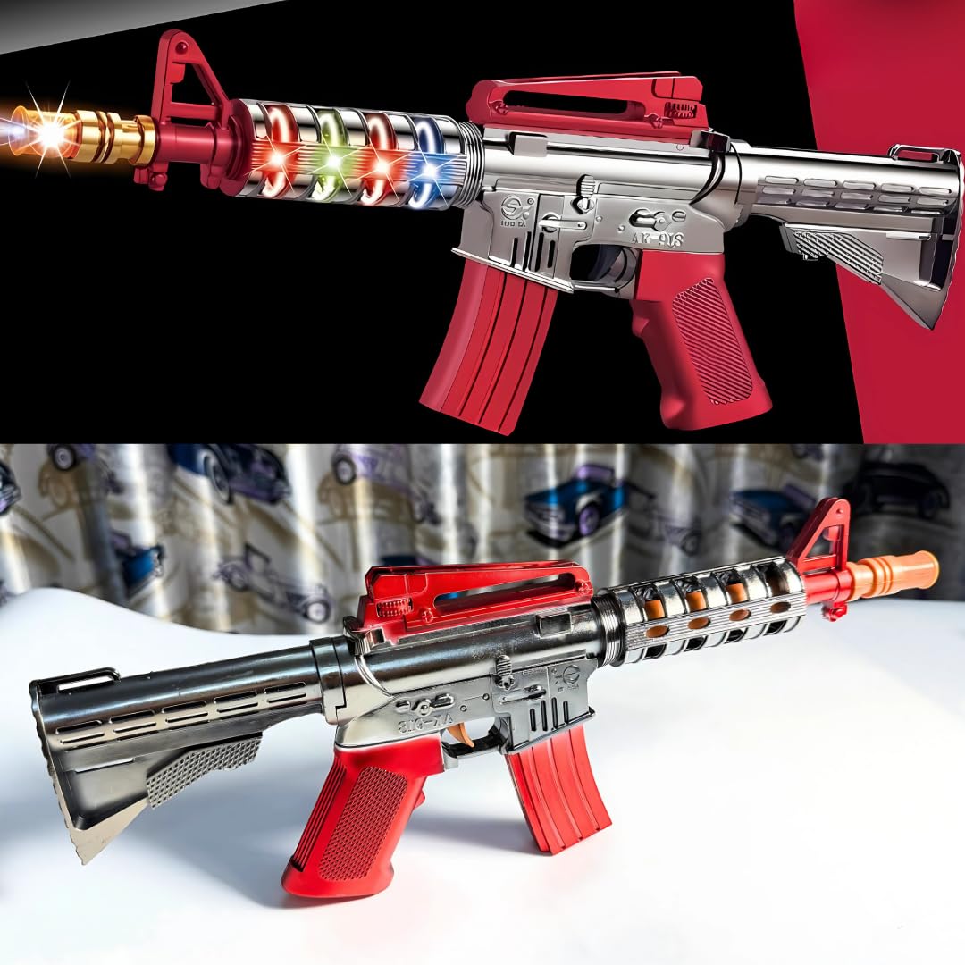 Light Sound Electric M16 Rotating Flash Light Gun