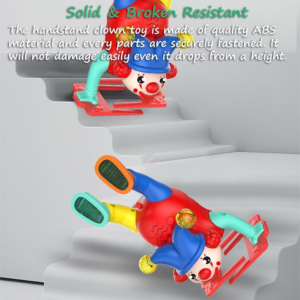 Musical Clown Upside Down Handstand Joker Dancing Toy