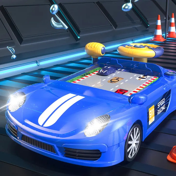 Children's Racing Car Adventure Steering Wheel Electric Desktop Game
