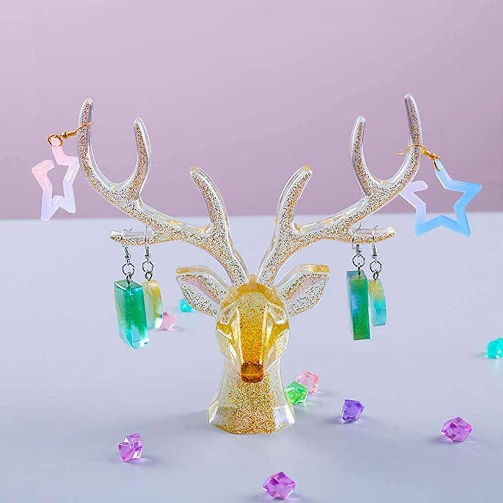Epoxy Resin Deerr Horns Key Holder Mold