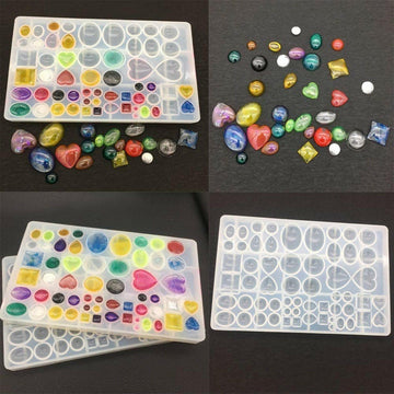 1 Pack 58 Case Cabochon Gem Silicone Jewelry Mold