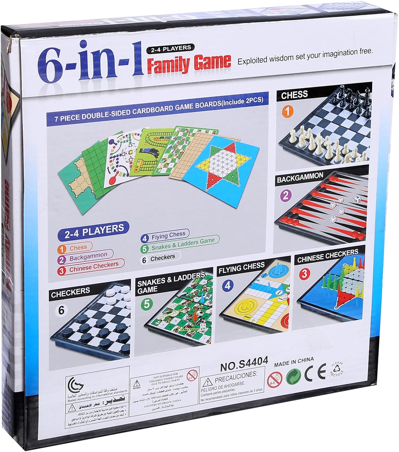 6 In 1 Magnetic Travel Family Board Game