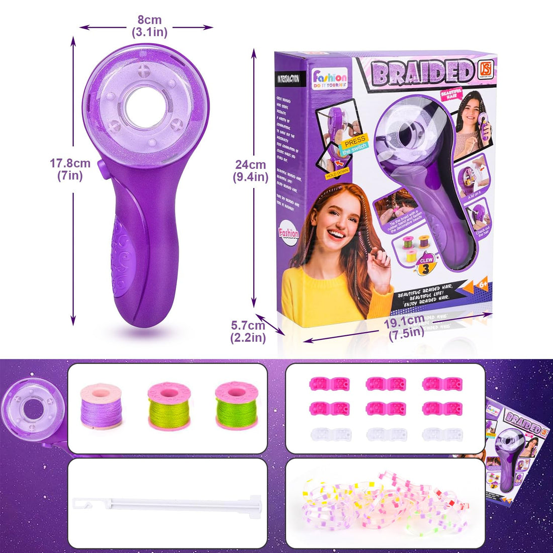 Automatic Hair Braider Device Kit for kids