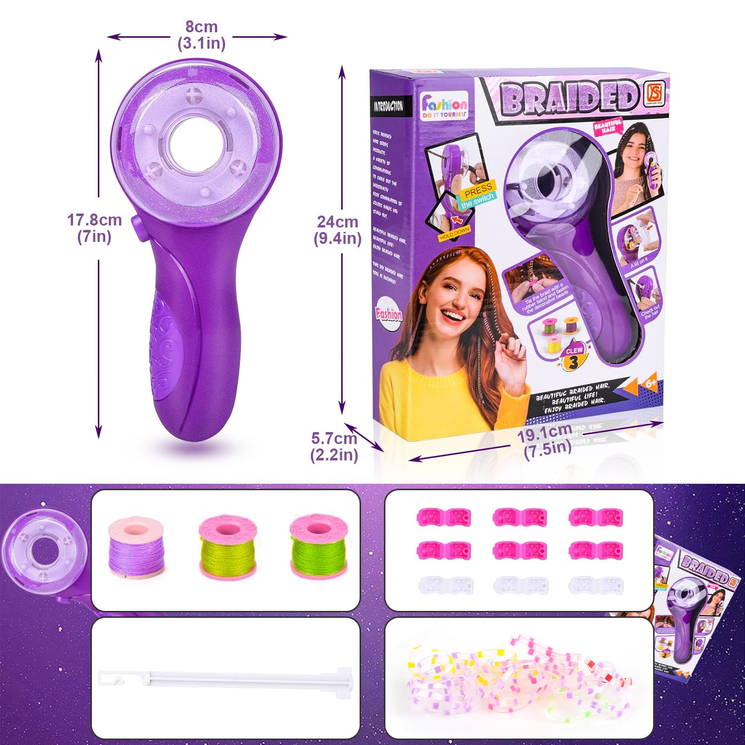 Automatic Hair Braider Device Kit for kids