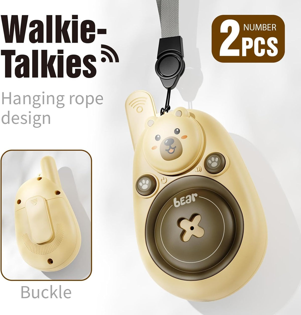 2Pcs Kids Walkie Talkie Set – Long Range 300m Cartoon Toy for Boys & Girls