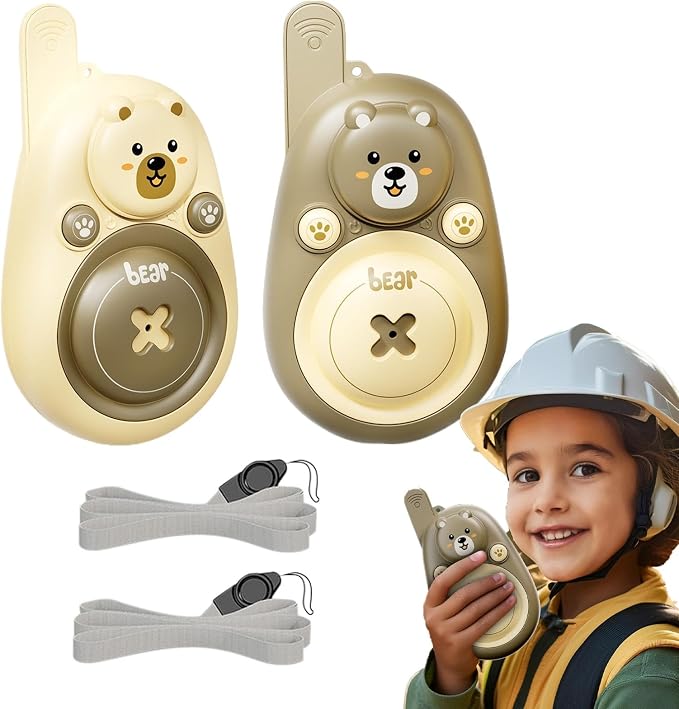 2Pcs Kids Walkie Talkie Set – Long Range 300m Cartoon Toy for Boys & Girls
