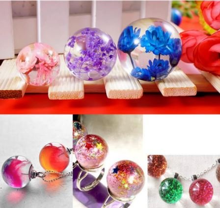 3 Pcs Large Hole Sphere Ball Epoxy Mold Silicone
