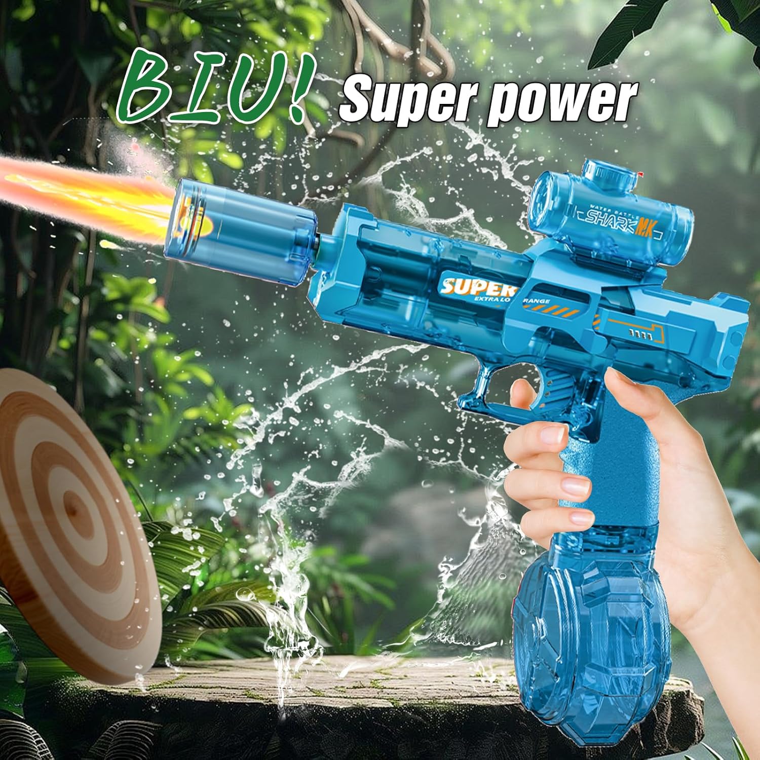 Electric Auto Water Gun with Muzzle Flash Lights