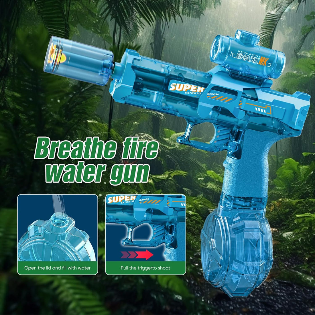 Electric Auto Water Gun with Muzzle Flash Lights