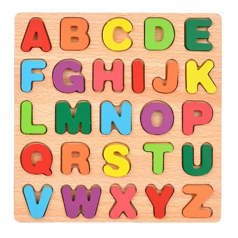 Wooden 3D Uppercase Alphabet Puzzle for Kids