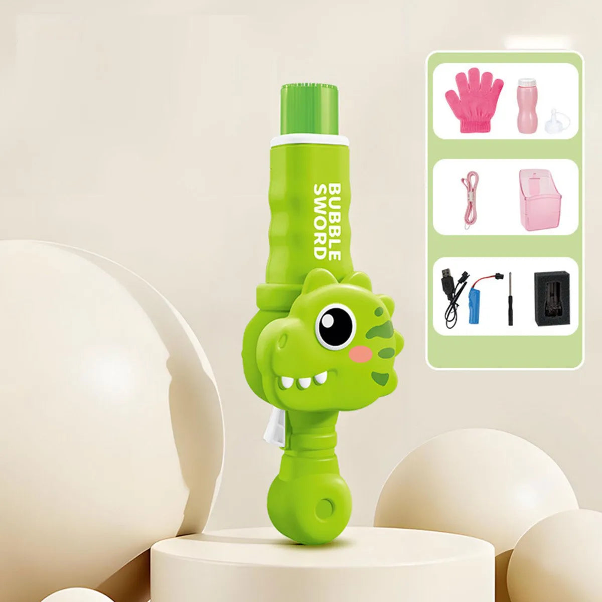Electric Dinosaur Smoke & Bubble Wand