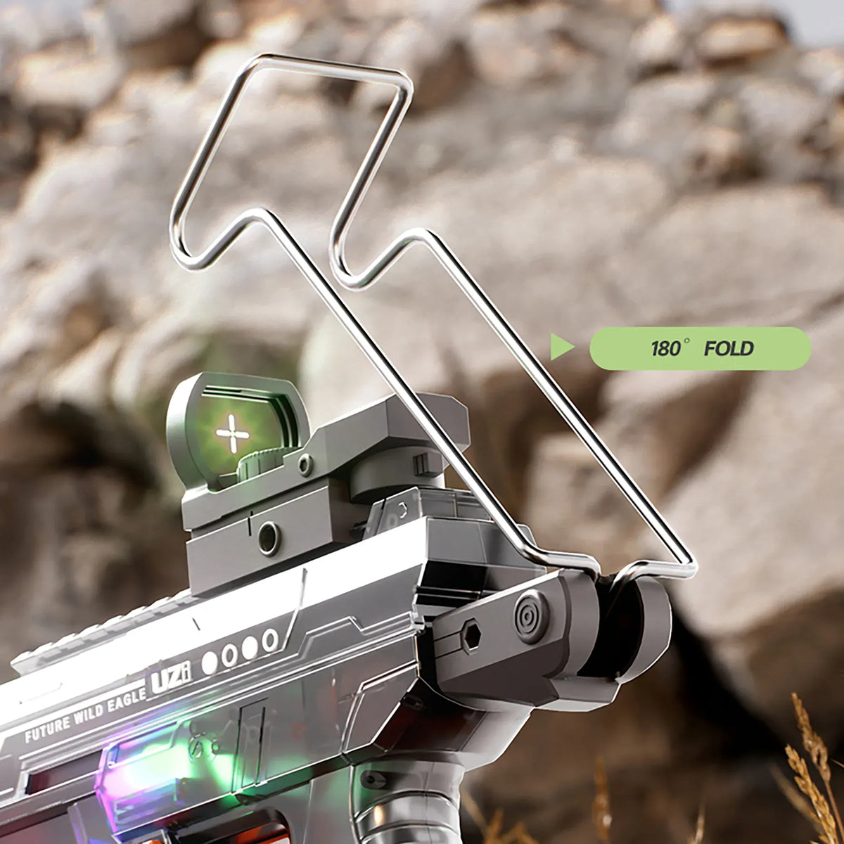 LED UZI Electric Water Gun Fire High Powered Realistic Toy Summer Outdoor