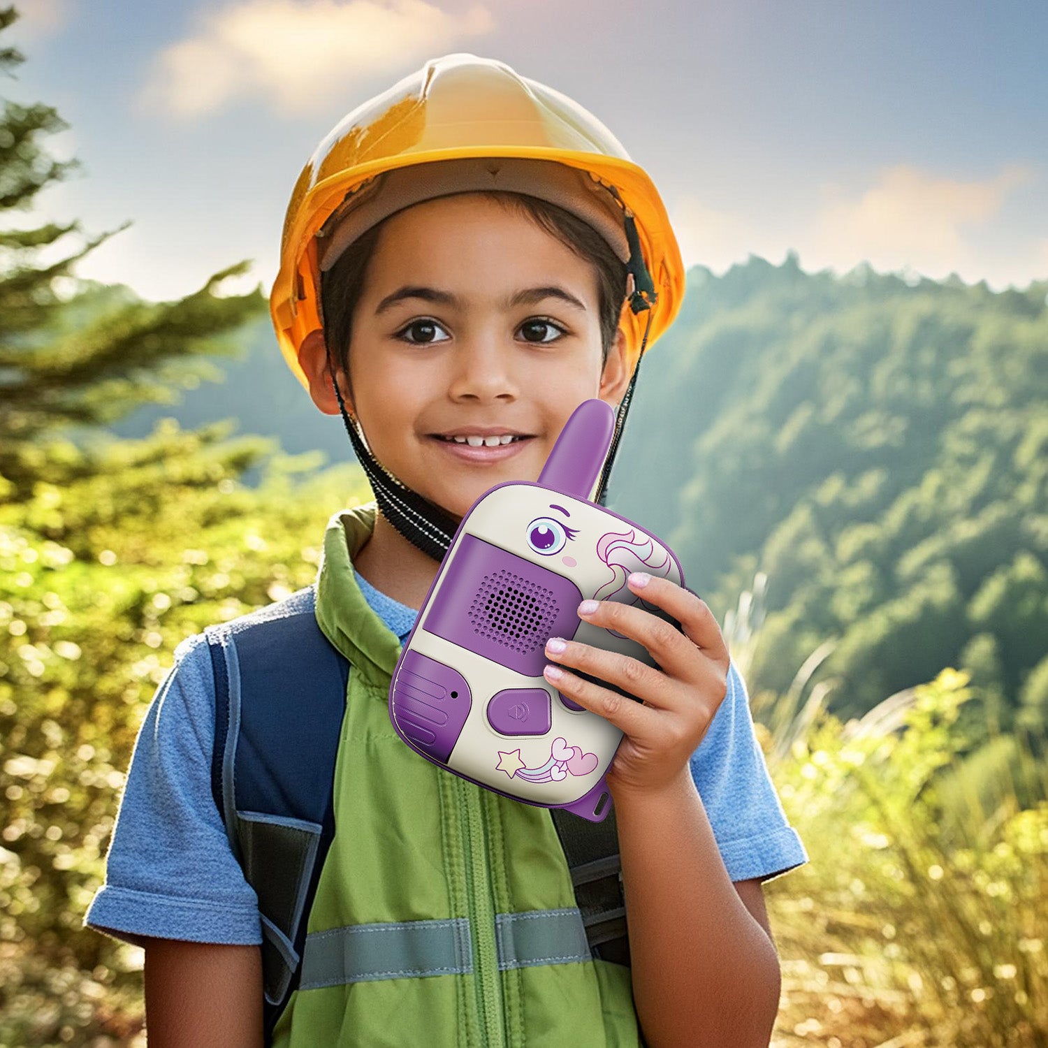 2Pcs Unicorn & Dinosaur Kids Walkie Talkie Set – Long Range 300m Cartoon Toy for Boys & Girls