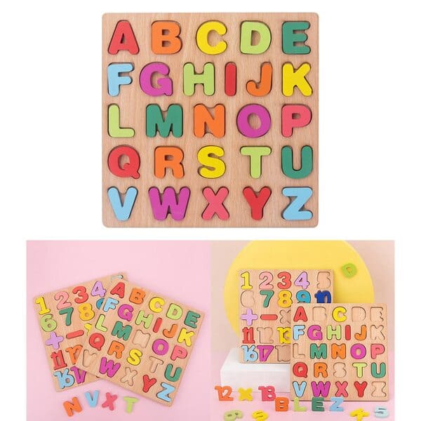 Wooden Uppercase Alphabet Puzzle for Toddlers