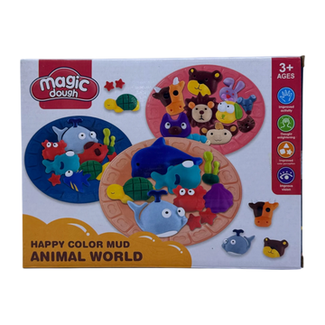 Magic Dough Animal World Play Set for Kids 3+ – Colour Clay & Animal Molds