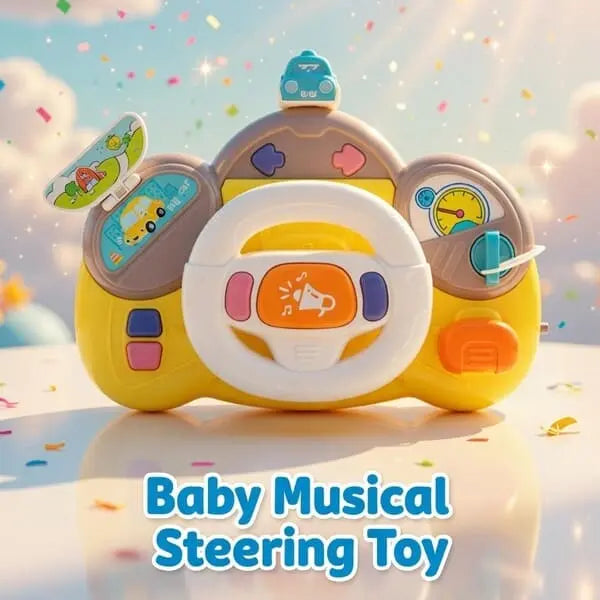 Musical Baby Car Steering Wheel Toy – Lights & Sounds Learning Toy for Infants