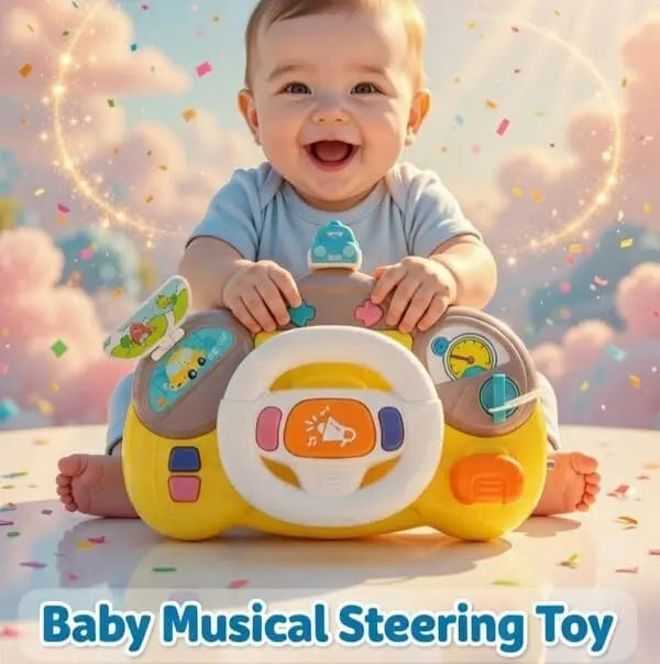 Musical Baby Car Steering Wheel Toy – Lights & Sounds Learning Toy for Infants
