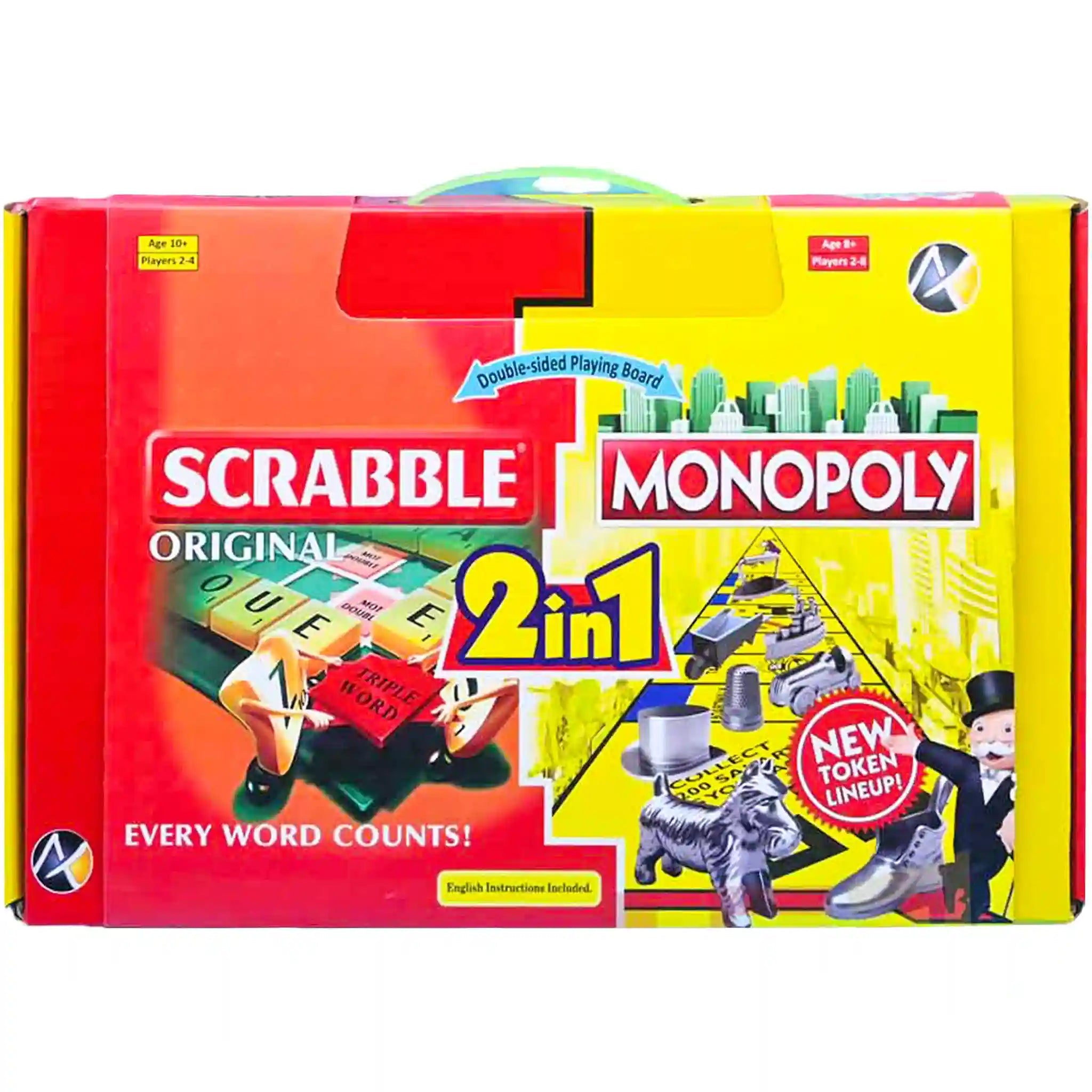 Scrabble And Monopoly 2 in 1 Board Game