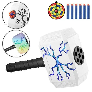 Thor Hammer Soft Dart Shooter with LED Lights