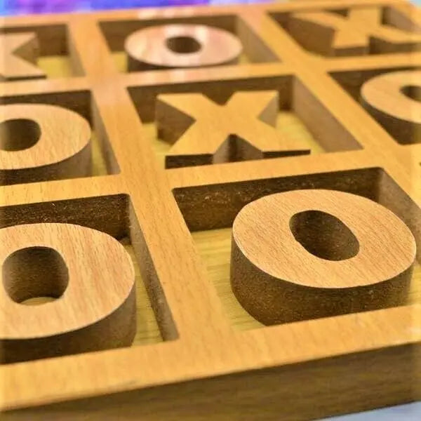 Tic-Tac-Toe Wooden Board Game