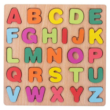 Wooden Uppercase Alphabet Puzzle for Toddlers